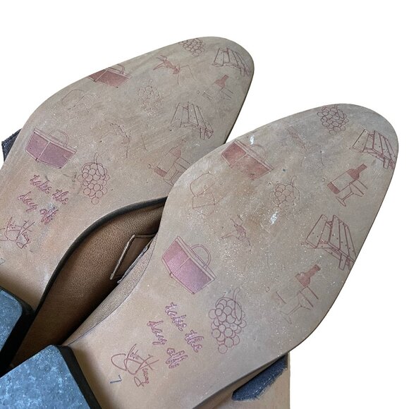 JOHN FLUEVOG Vintage Picnic Chianti Studded Monk Strap Tan Leather Size 7 - Picture 8 of 11